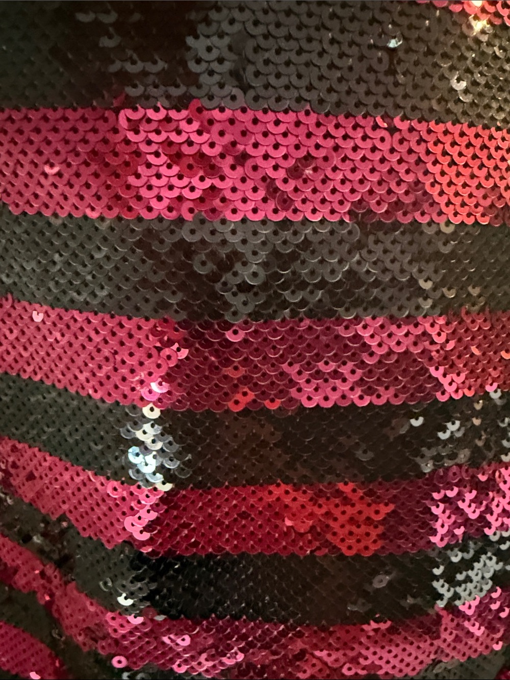 PINK Victoria's Secret Hot Pink and Black Sequin Stripe Tote - Picture 5 of 5